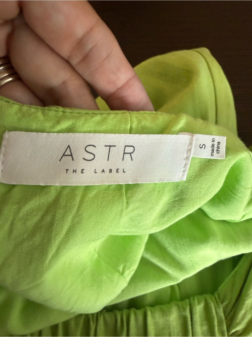 ASTR the Label Revolve Chartreuse Green Linen Blend Y2K Mini Dress Size Small - Picture 7 of 10